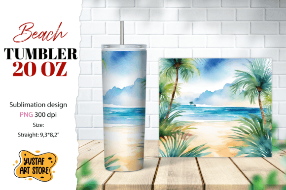 Download Beach Tumbler Wrap. Summer Tumbler Subli - Summer tumbler Collection