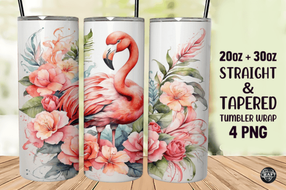 Download Watercolor Flamingo Tumbler Wrap 20oz - Flamingo tumbler wrap Collection