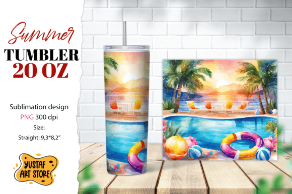Download Pool Tumbler Wrap. Summer Tumbler Sublim - Summer tumbler Collection
