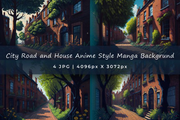 Download City Road and House Anime Style Manga - Premium Resources