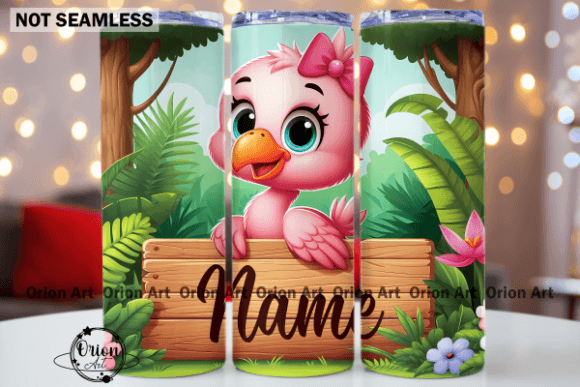 Download Baby Pink Flamingo Tumbler Wrap PNG - Flamingo tumbler wrap Collection