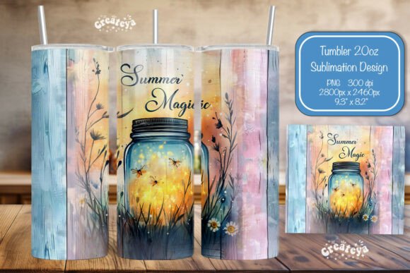 Download Summer Tumbler Wrap PNG Skinny 20oz  - Summer tumbler Collection
