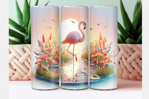 Download 3D Flamingo Tumbler Wrap - Flamingo tumbler wrap Collection
