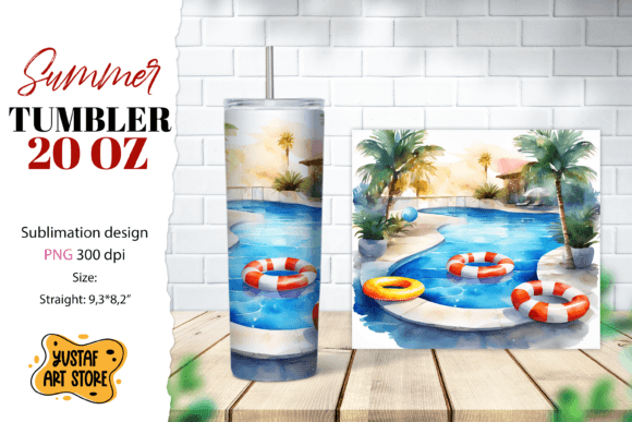 Download Pool Tumbler Wrap. Summer Tumbler Sublim - Summer tumbler Collection