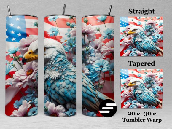 Download 3D American Flag Eagle Tumbler Wrap PNG - American flag eagle tumbler Collection