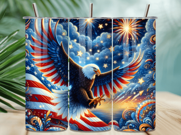 Download USA American Flag Eagle Tumbler Wrap Png - American flag eagle tumbler Collection