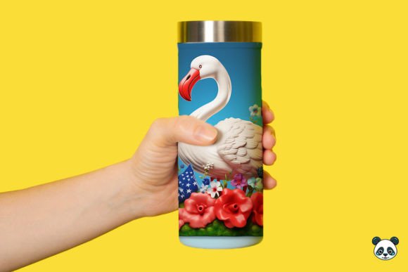 Download Patriotic 3D Flamingo Tumbler Wrap Png - Flamingo tumbler wrap Collection