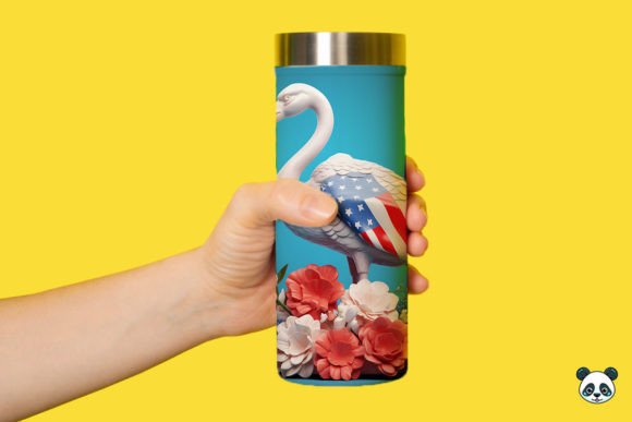 Download Patriotic 3D Flamingo Tumbler Wrap Png 2 - Flamingo tumbler wrap Collection