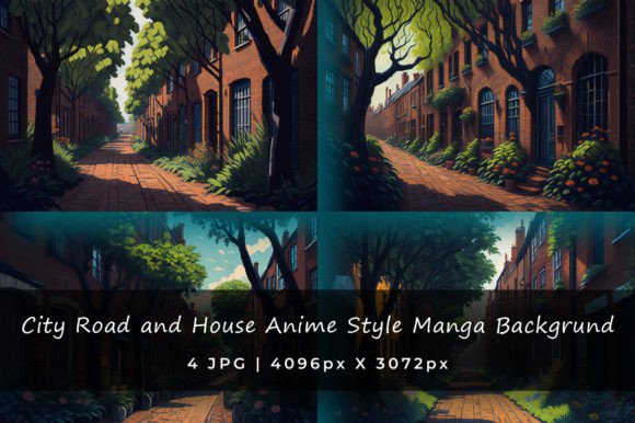 Download City Road and House Anime Style Manga - Premium Resources